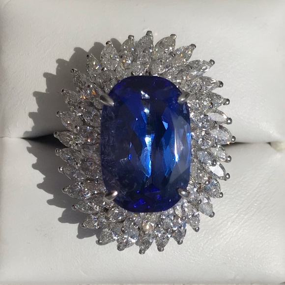 Tanzanite diamond ring/pendant unworn - Picture 1 of 5